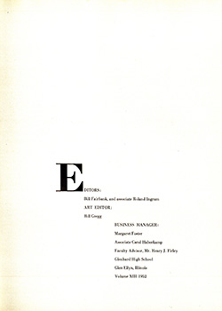 Glenbard West Yearbook Cover 1952