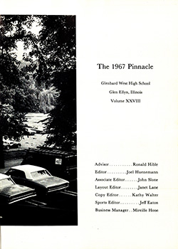 Glenbard West Yearbook Cover 1967