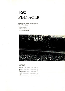 Glenbard West Yearbook Cover 1968